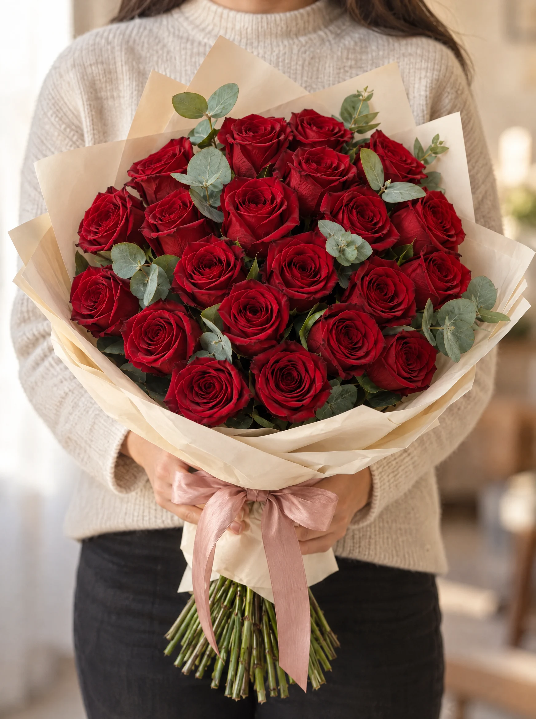 Romantik Kırmızı Gül Buketi — görsel 4