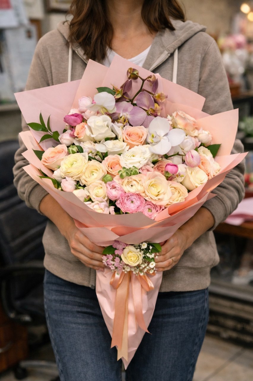 Premium Pastel Gül Buketi